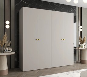 Šatníková skriňa 200 cm Parna 1 (kašmír + zlatá). Akcia -19%. Vlastná spoľahlivá doprava až k Vám domov. 1125887