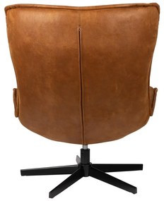 Koňakovohnedé zamatové kreslo John – White Label