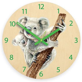 Detské nástenné hodiny Ami Koala 30 cm viacfarebné