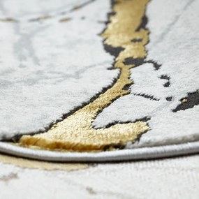 Dywany Łuszczów, Kusový koberec Allure 1963 white/gold, 160x220, biela, kancelária