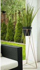 STOJAN NA KVETINÁČ TRIANGLE 90X50X24 CM ZLATÁ