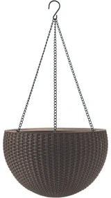 Keter Závesný kvetináč Sphere tmavohnedá, pr. 35 cm