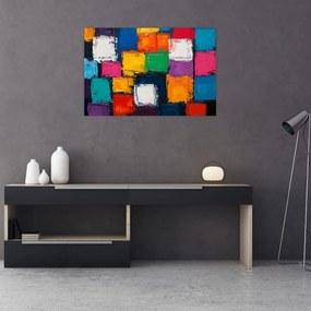 Obraz - Maľba farebných štvorcov (90x60 cm)