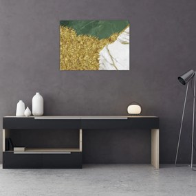 Sklenený obraz - Zelený mramor N⁰2 (70x50 cm)