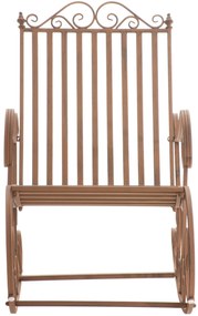 Kovové hojdacie kreslo Smile - Hnedá antik