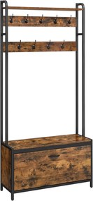 Predsieňový vešiak s botníkom Vasagle Gregor hnedo-čierny