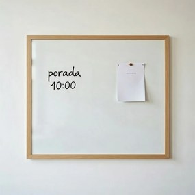 Toptabule.sk  Biela magnetická tabuľa NATURE LINE v drevenom ráme SVETLÝ DUB 60x40 cm