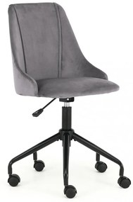 Kancelárska otočná stolička BREAK — látka, tmavo šedá