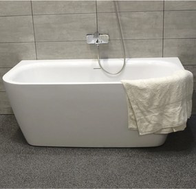 Novoterm Voľne stojaca akrylátová vaňa ku stene NV-Mona 150x75 biela + odtokový komplet