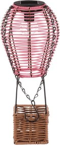Solárny lampáš balón s LED osvetlením PLA113 PINK-S