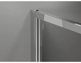 Mexen Exo, dvojkrídlové sprchové dvere 100x200 cm, 6mm číre sklo, chrómový profil, 814-100-000-01-00