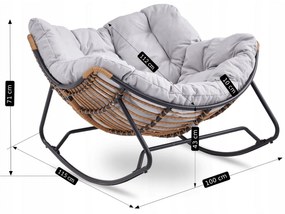 PROXIMA.store - Dizajnové hojdacie záhradné kreslo ELTON FARBA: zelená