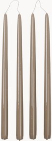 Ručne vyrobené dlhé sviečky Smooth, 4 ks