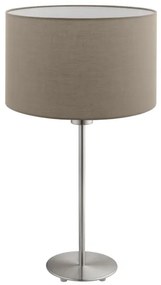 Eglo - LED  Stolná lampa TUNJA 1xE27/60W/230V 38,5 cm matný chróm/taupe