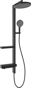 Mexen Dizzy, sprchová sada s ručnou a dažďovou hlavicou, čierna, 78104-70