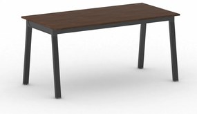 Rokovací kancelársky stôl PRIMO BASIC, 160x80 cm, čierna podnož, orech