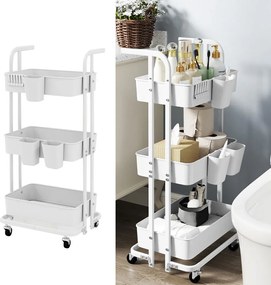 3-vrstvový skladací servírovací vozík