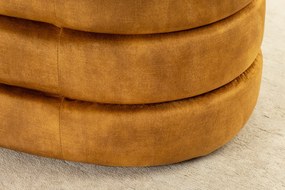 Dizajnová lavica s úložným priestorom MUSTARD VELVET 115 cm – štýlový box