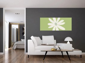 Obraz - Hippies, zelené kvety N⁰2 (120x50 cm)