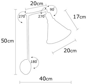 Nástenné svietidlo v bronzovej farbe Berceste – Opviq lights