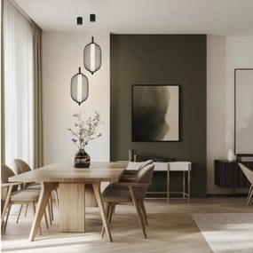 LED závesné svietidlo na lanku PUMA LED/10W/230V pr. 15 cm čierne