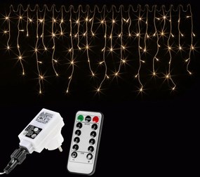 VOLTRONIC Svetelný dážď 10 m, 400 LED, teplá biela, ovládač