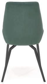 Jedálenská stolička K479 - tmavozelená / čierna