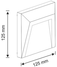 Vonkajšie schodiskové svietidlo HOLDEN LED/1W/230V IP65 antracit