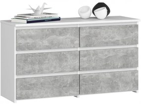 Komoda CL100 6SZ biela / betón