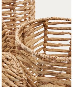 Detské koše na hračky v súprave 2 ks z vodného hyacintu v prírodnej farbe ø 30x50 cm Venezia – Kave Home