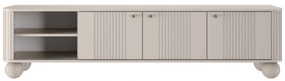TV stolík Vespera 3D 187 cm - kašmírová / zlatá / kašmírové nohy