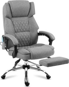 Masážne kancelárske kreslo Boss 6.0 sivé