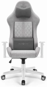 Herná stolička Hell's Chair HC-1006 Grey Grey White Fabric