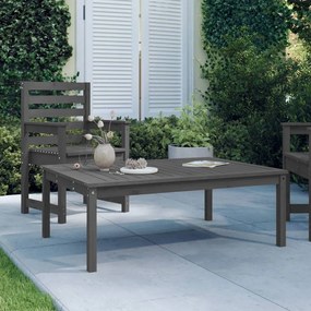 Záhradný stolík sivý 121x82,5x45 cm borovicový masív 824129
