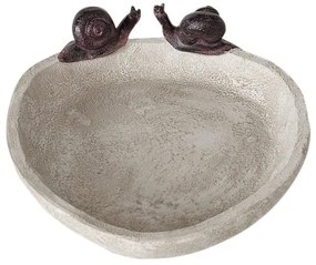 Napájadlo pre vtáky Snails, 6x21 cm, polyresin, béžová