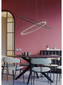 Redo 01-3299 - stmievateľný LED luster na lanku LEO LED/67W/230V čierny