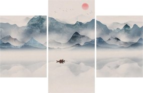 Obraz - Údolie modrých hôr (90x60 cm)