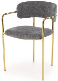 Stolička K537 sivá/zlatá