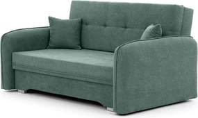 Zelená ženilková rozkladacia/s úložným priestorom pohovka 155 cm Laine – ELTAP