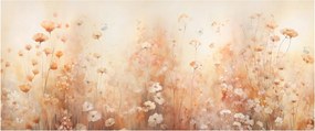 Obraz - Vzor divokých kvetov (120x50 cm)
