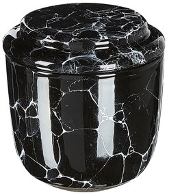 6-dielna keramická súprava kúpeľňových doplnkov čierna PALMILLA Beliani