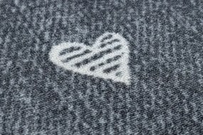 Koberec HEARTS Jeans - sivý