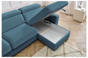 Modrá rozkladacia rohová pohovka (variabilná) Monaco – Bobochic Paris