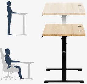 Elektrický výškovo nastaviteľný stôl Mark Adler Leader 6.9 Dub Craft / čierny