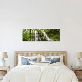 Obraz - Vodopád, Wind River Valley (s hodinami) (90x30 cm)