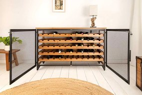 Dizajnová vitrína na víno Winebar 127 cm jedľa