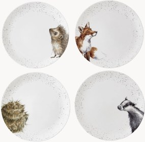 Dezertné taniere z jemného kostného porcelánu Royal Worcester, 4 ks