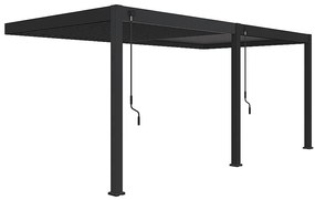 Záhradná hliníková pergola do steny 6x3 m (antracit)