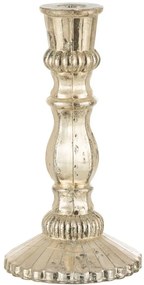 Strieborný antik sklenený svietnik Vintage Chantal L - Ø 12*23 cm