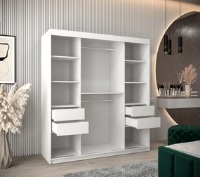 Šatníková skriňa 180 cm Mokka (biela). Akcia -20%. Vlastná spoľahlivá doprava až k Vám domov. 1126032